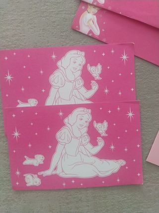 Sobres y postales princesas Disney