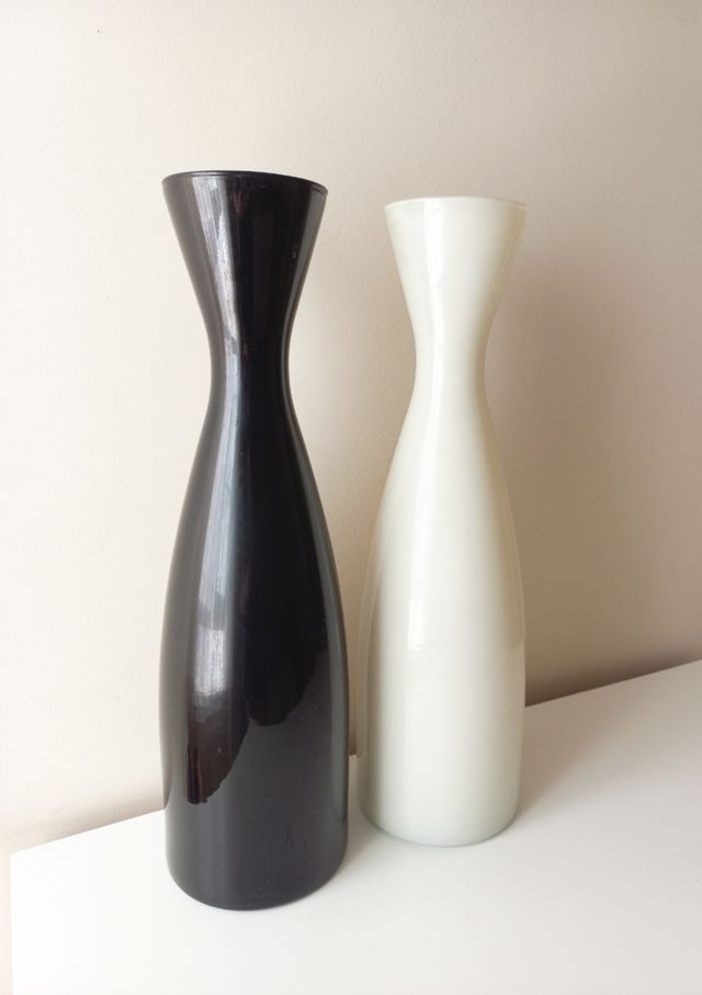 Vaso in vetro, altezza 50 cm.