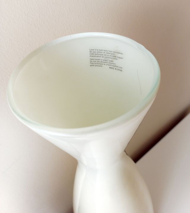 Vaso in vetro, altezza 50 cm.