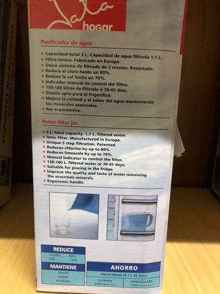 Jarra purificadora de agua marca Jata