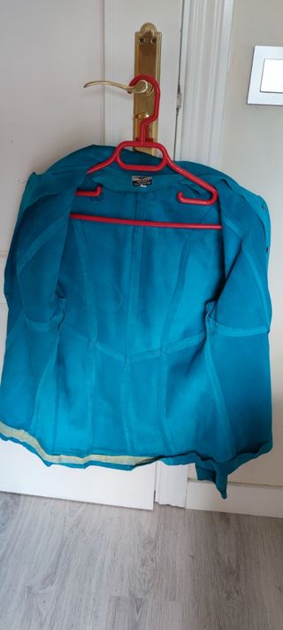 Chaqueta de ante azul