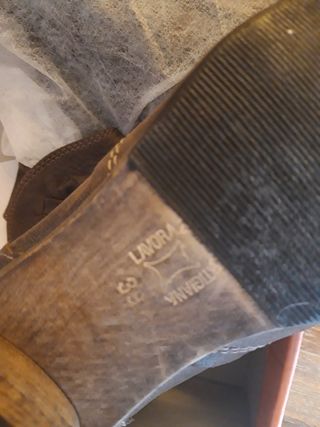 Bota campera piel autentica marron chocolate