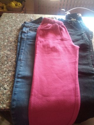 lotto 6 paia di pantaloni da bambina età 8/9anni