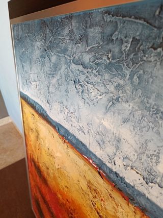 Cuadro pastel enmarcado