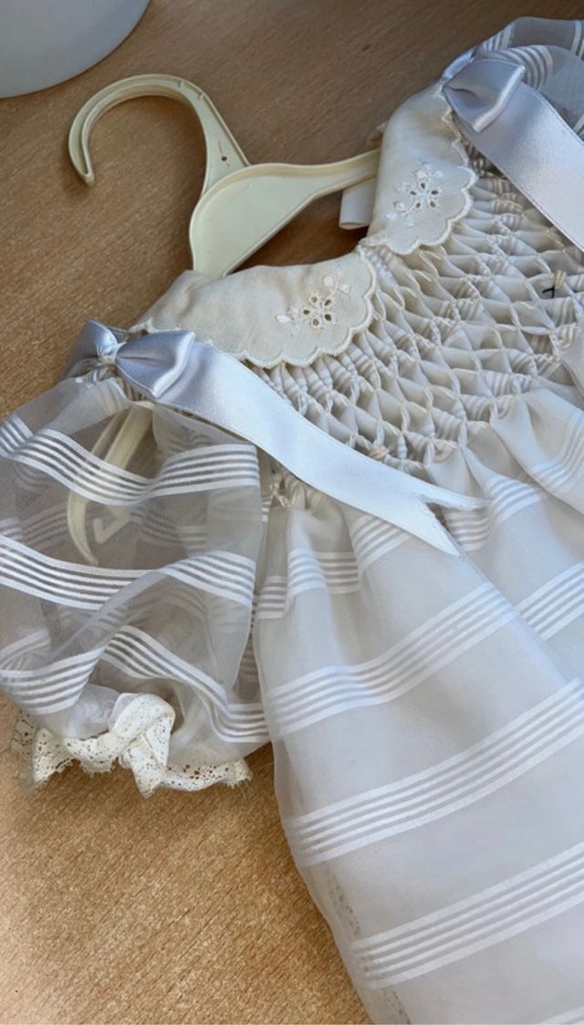 Vestido de bautizo para niña 12 meses