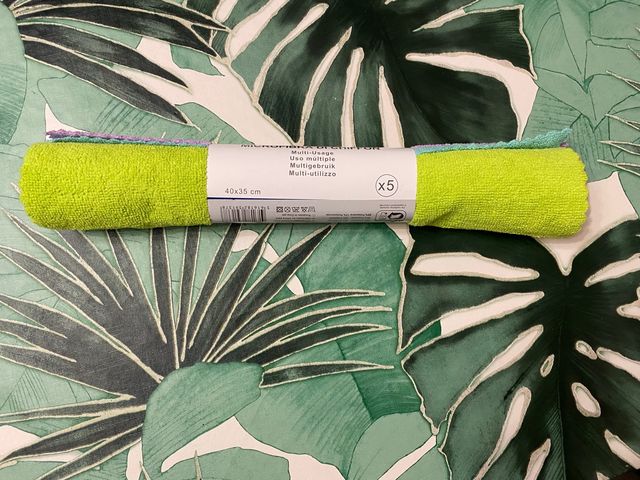 Set di 5 panni in microfibra nuovi