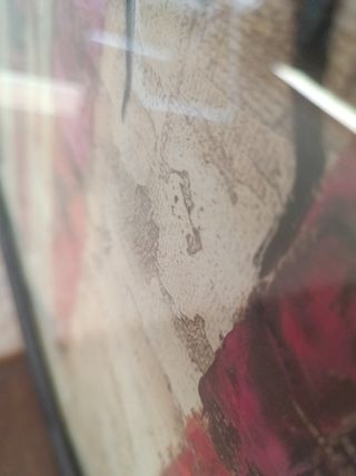 2 Cuadros África, con cristal, marco madera deco