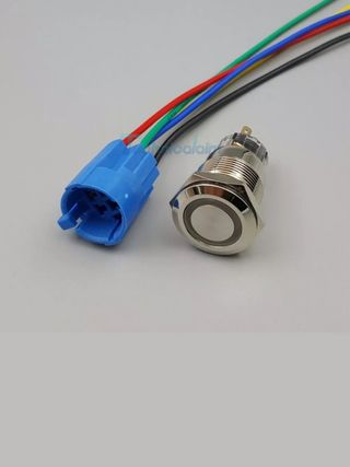 Pack 2 Botão pressão com led azul