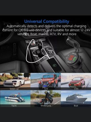 Pack 2 Carregador 1 USB automóvel