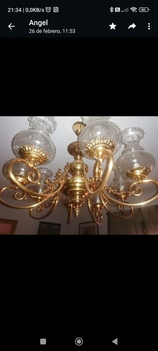 Lampara araña 6 brazos