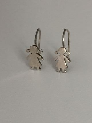 Pendientes y pulsera infantiles de plata