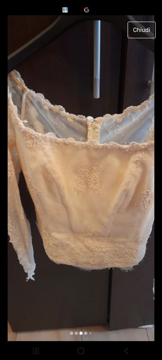 Vestito da sposa 100% seta