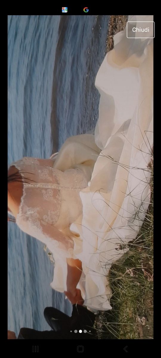 Vestito da sposa 100% seta