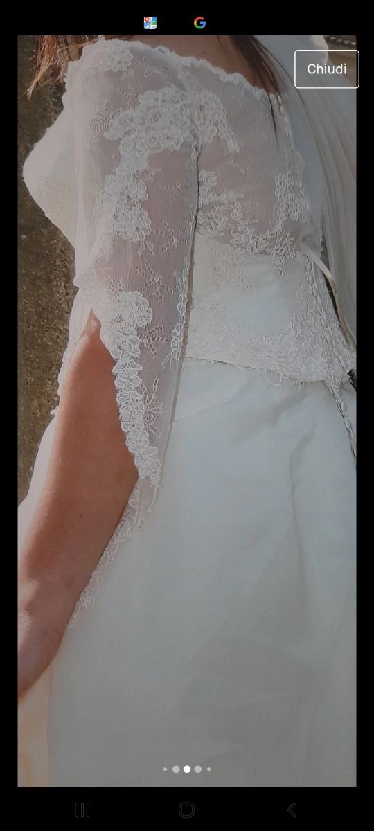 Vestito da sposa 100% seta