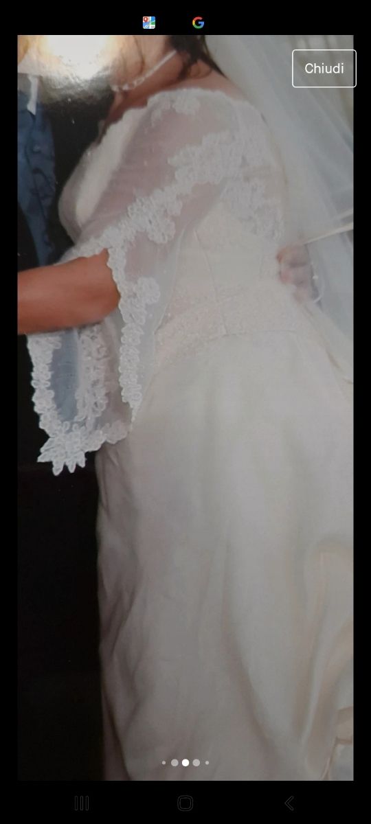 Vestito da sposa 100% seta