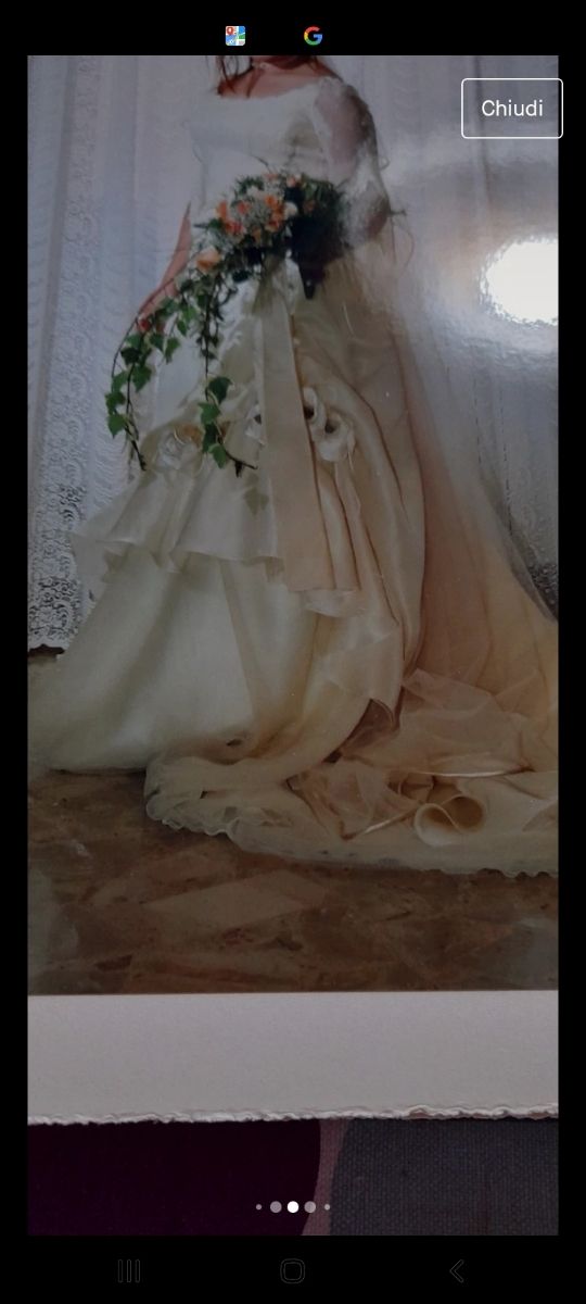 Vestito da sposa 100% seta