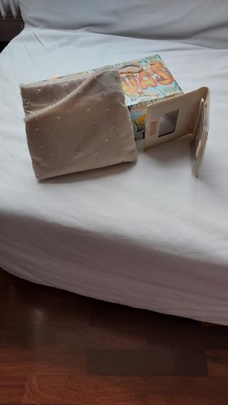 Bolso fiesta + cartera con espejo de regalo.