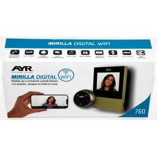 Mirilla digital wifi AYR Níquel satinado