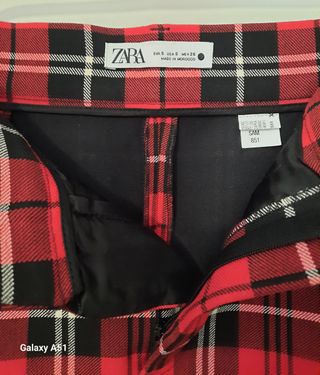 falda de cuadros escoceses de zara talla S