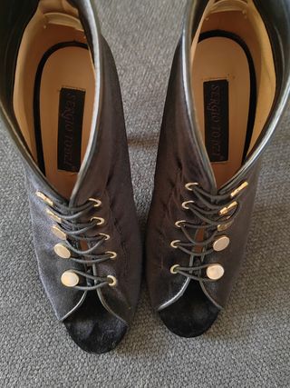 Stivaletti spuntati velluto semilpelle