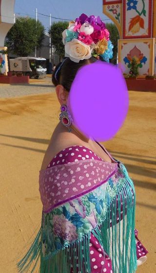 Traje flamenca Canastero encaje lunares Buganvilla
