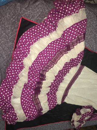 Traje flamenca Canastero encaje lunares Buganvilla