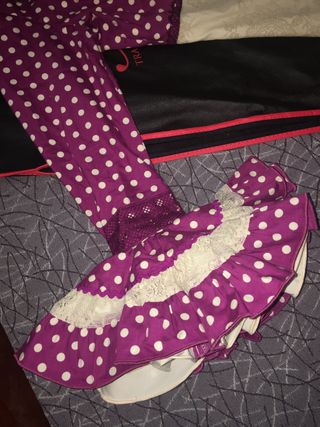 Traje flamenca Canastero encaje lunares Buganvilla