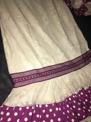 Traje flamenca Canastero encaje lunares Buganvilla