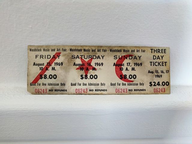 Entrada del Mítico Concierto Woodstock de 1969