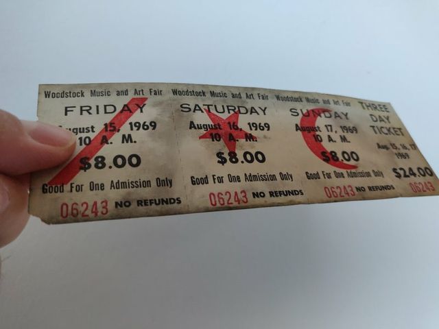 Entrada del Mítico Concierto Woodstock de 1969