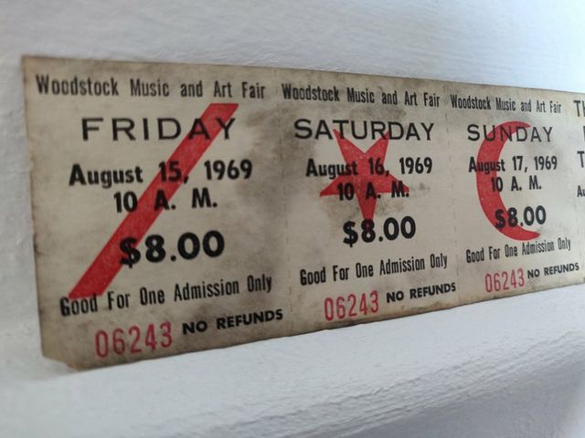 Entrada del Mítico Concierto Woodstock de 1969