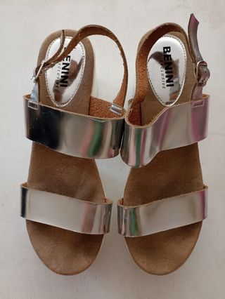 Sandalias plateadas de plataforma