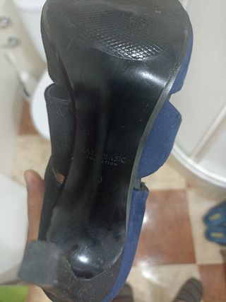 zapatos de fiesta negro y azul de ZARA ,40