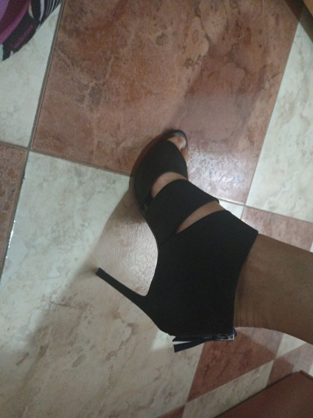 zapatos de fiesta negro y azul de ZARA ,40