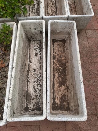 JARDINERA DE HORMIGÓN BLANCO