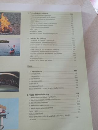 Libro de física y química de 1°Bach Santillana