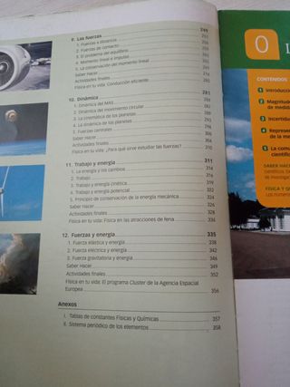 Libro de física y química de 1°Bach Santillana