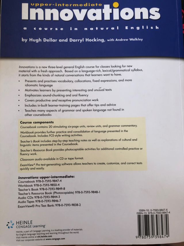 Innovations coursebook. Upper intermediate