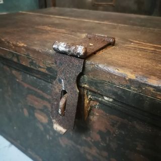baúl, Caja herramientas. antiguo. madera