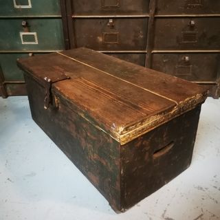 baúl, Caja herramientas. antiguo. madera
