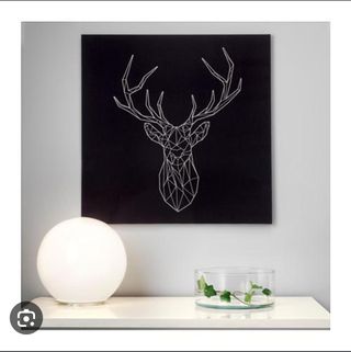 Cuadro moderno ciervo negro IKEA 