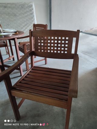 Conjunto de jardín de madera maciza de teca