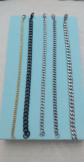 Pulseras de cadena en Acero Inoxidable.Unisex