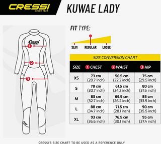 Traje natación neopreno Cressi Kuwae Lady. Talla M
