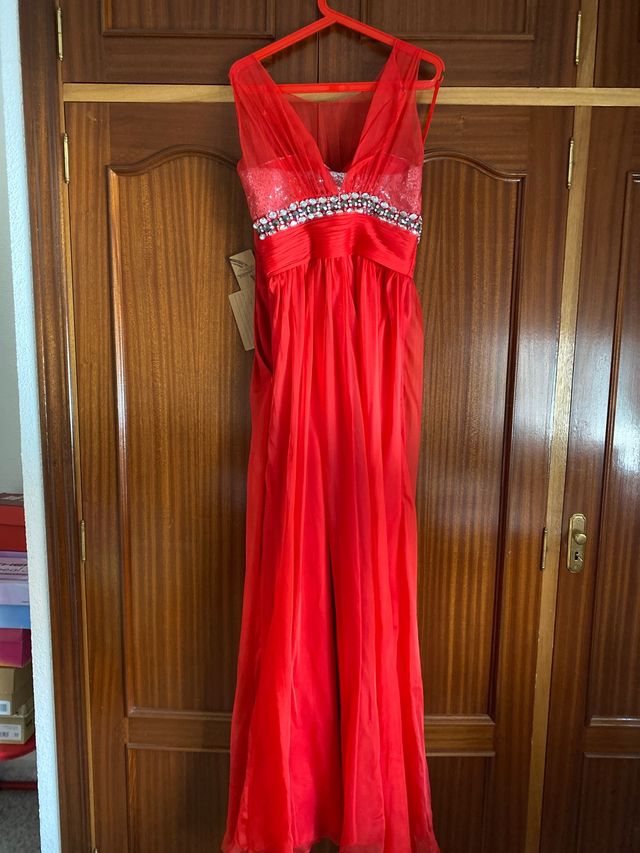 Vestido rojo de fiesta talla 38