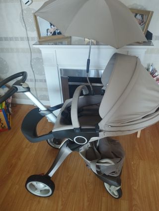 silla + capazo stokke xplory beige