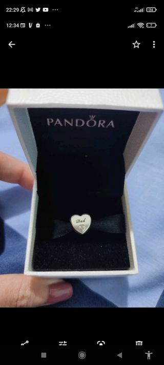 Charm Corazón Dad plata nuevo 