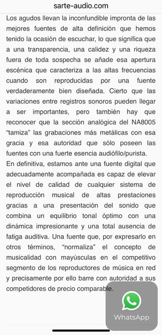 Marantz NA8005 Audio sin perdida real