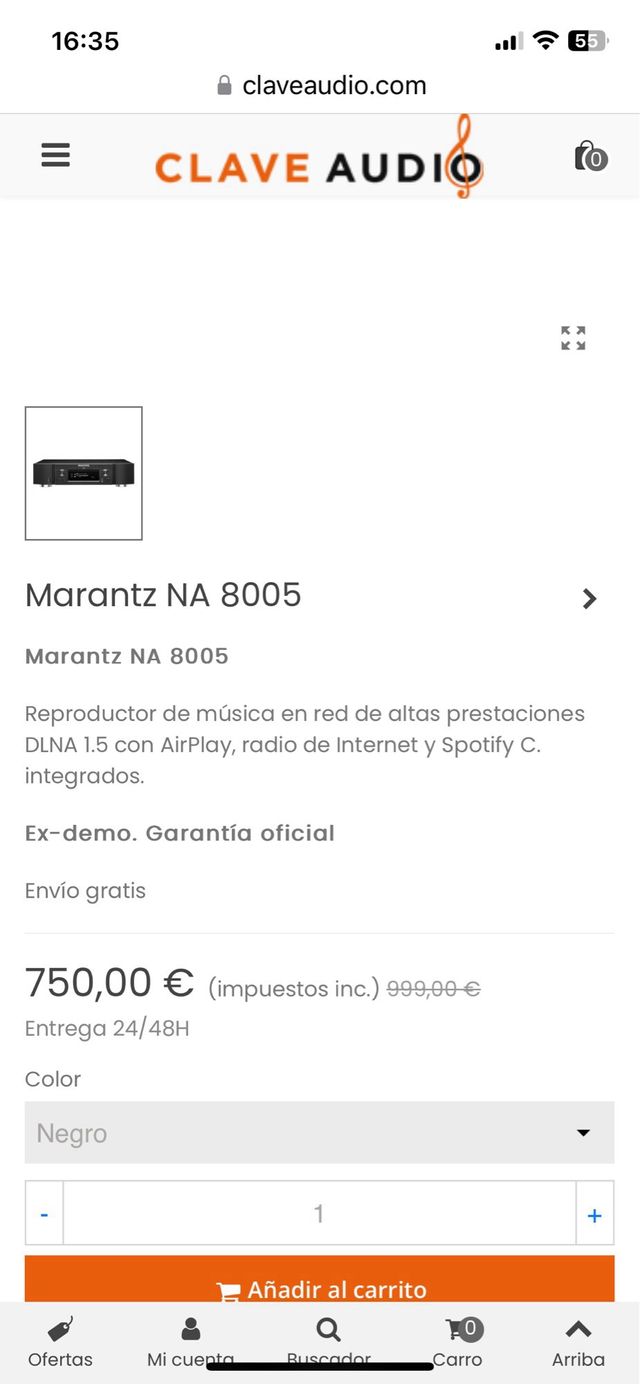 Marantz NA8005 Audio sin perdida real