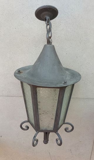 FAROL DE FORJA HECHO A MANO